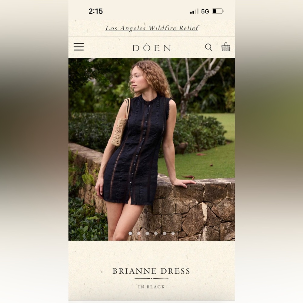 New doên BRIANNE DRESS -- BLACK - BLACK / XS NWT